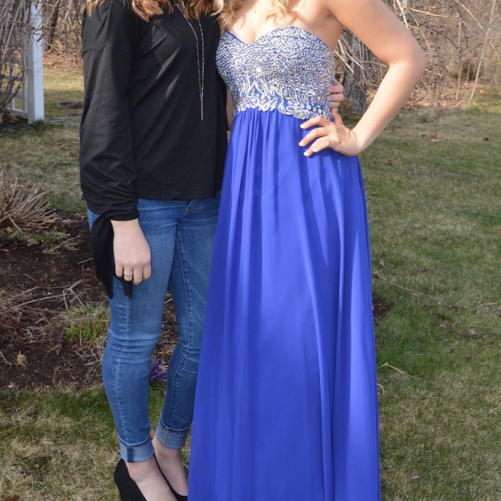 Beautiful royal blue prom dress size 2!